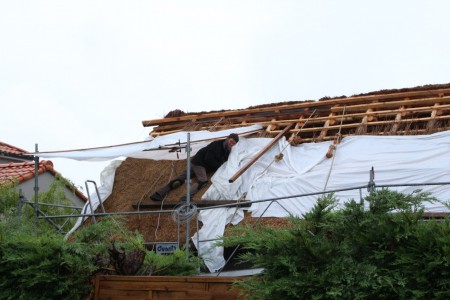 La pluie n'arrête pas le chaumeur, qu'on se le dise !